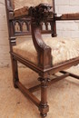 Gothic style Arm chair in Walnut, France 19th century