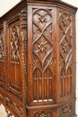 Gothic style credenza in Walnut, France 19th century