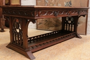 Walnut gothic desk table 