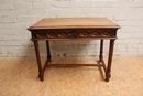 Gothic style desk table in Walnut, France 19th century