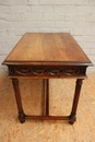 Gothic style desk table in Walnut, France 19th century