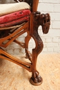 Gothic/renaissance style Seats in Walnut, France 19th century
