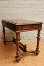 Henri II style Desk table in Walnut, France 19th century