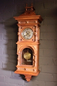 Walnut Henri II wall clock