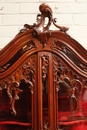 Louis XV style Display cabinet in Walnut, Belgium 19th century