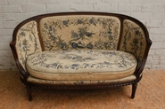 Walnut Louis XVI sofa