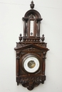 Renaissance style Barometer in Walnut, France 19th century