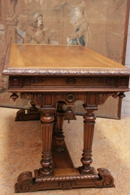 Walnut renaissance desk table