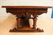 walnut renaissance table signed by the maker