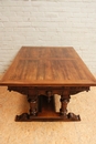 Renaissance style Table in Walnut signed by the maker, France 19th century