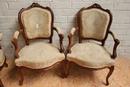 Louis XV style Seats in Walnut, France 19th century
