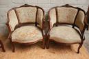 Louis XV style Seats in Walnut, France 19th century