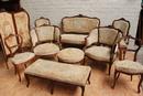 Louis XV style Seats in Walnut, France 19th century