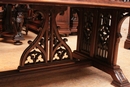 Gothic style Dinning set in Oak, France 19th century