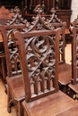 Gothic style Dinning set in Oak, France 19th century