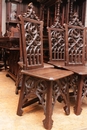 Gothic style Dinning set in Oak, France 19th century