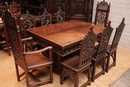 Gothic style Dinning set in Oak, France 19th century