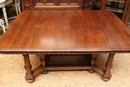 Renaissance/Gothic style Dinning set in Walnut, France 19th century