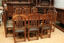 Renaissance/Gothic style Dinning set in Walnut, France 19th century