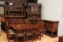 Renaissance/Gothic style Dinning set in Walnut, France 19th century