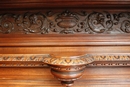 Renaissance/Gothic style Dinning set in Walnut, France 19th century