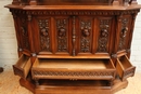Renaissance/Gothic style Dinning set in Walnut, France 19th century