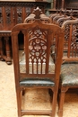 Renaissance/Gothic style Dinning set in Walnut, France 19th century