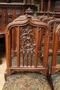 Renaissance/Gothic style Dinning set in Walnut, France 19th century