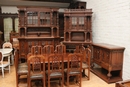 Renaissance/Gothic style Dinning set in Walnut, France 19th century