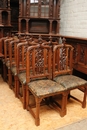Renaissance/Gothic style Dinning set in Walnut, France 19th century