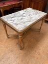 19th century marble top gilt center table