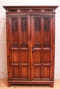 Gothic style Armoire in Oak, France 19th century