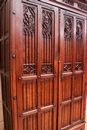 Gothic style Armoire in Oak, France 19th century