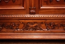 Renaissance style Bookcase in Walnut, France 19th century