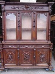 oak hunt bookcase circa 1880