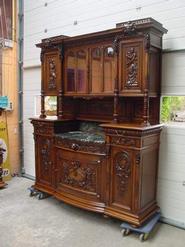 walnut cabinet signed by Christan Krass Lyon