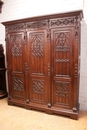 Gothic style Armoire in Oak, France 19th century