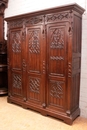 Gothic style Armoire in Oak, France 19th century