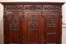 Gothic style Armoire in Oak, France 19th century