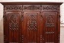 Gothic style Armoire in Oak, France 19th century