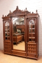 Gothic style Armoire in Walnut, France 19th century