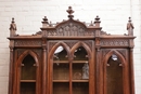 Gothic style Bookcase in Walnut, France 19th century