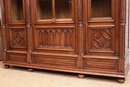 Gothic style Bookcase in Walnut, France 19th century