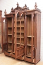 Gothic style Bookcase in Walnut, France 19th century
