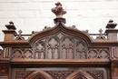Gothic style Bookcase in Walnut, France 19th century