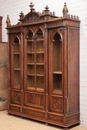 Gothic style Bookcase in Walnut, France 19th century