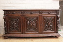 Hunt style Sideboard in Oak, France 19th century