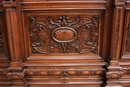 Renaissance style Bookcase in Walnut, France 19th century