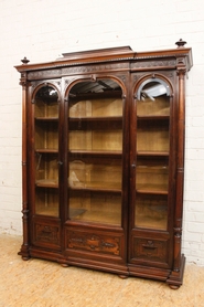 3 door rosewood bookcase