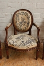 Louis XVI style Arm chairs in Walnut, France 19th century